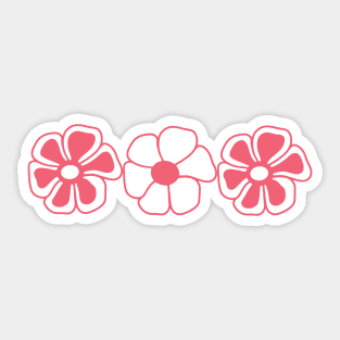 Cute Pink Flower Design Sticker